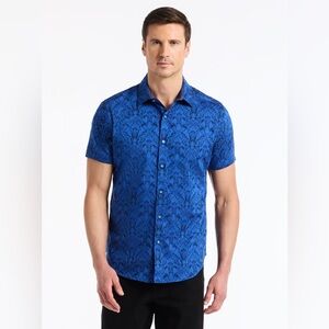 New Robert Graham HIGHLAND SHORT SLEEVE BUTTON DOWN SHIRT